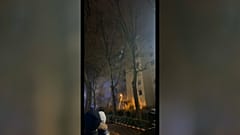 Phone footage of the fire filmed by a witness