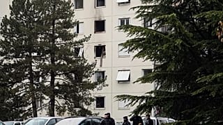 Периметр безопасности вокруг места трагедии, Во-ан-Велен, 16 декабря 2022 года.