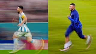 نجم المنتخب الفرنسي كيليان مبابي يميناً) والنجم الأرجنتيني ليونيل ميسي.