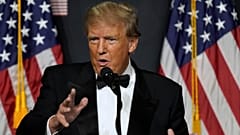 FILE - Former President Donald Trump speaks at Mar-a-Lago Friday, Nov. 18, 2022 in Palm Beach, Fla.