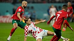جانب من مباراة المغرب وكرواتيا