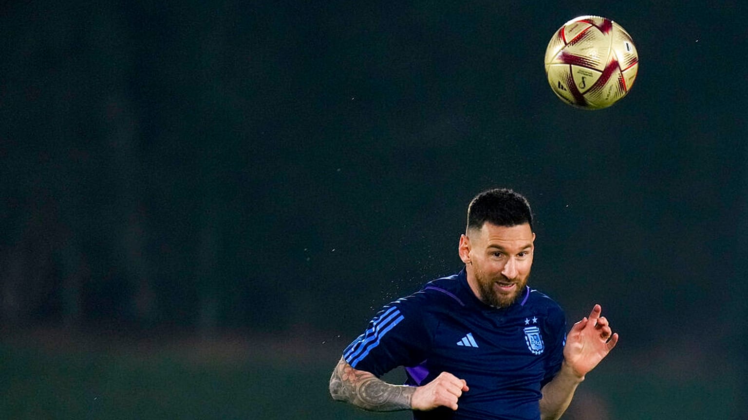 Lionel Messi à l'entraînement, Qatar, le 17 décembre 2022