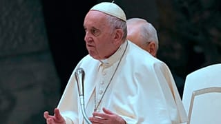 Pope Francis attends his weekly general audience in the Paul VI Hall at The Vatican, Wednesday, Dec. 14, 2022.