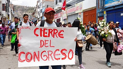 Demonstration in Peru