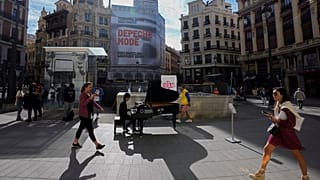 People in the street in Madrid