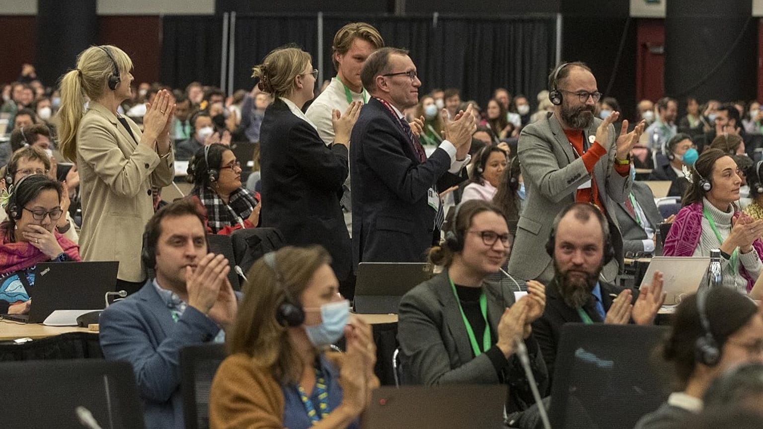Applaus nach der Einigung auf eine gemeinsame Abschlusserklärung bei der COP15 in Montreal