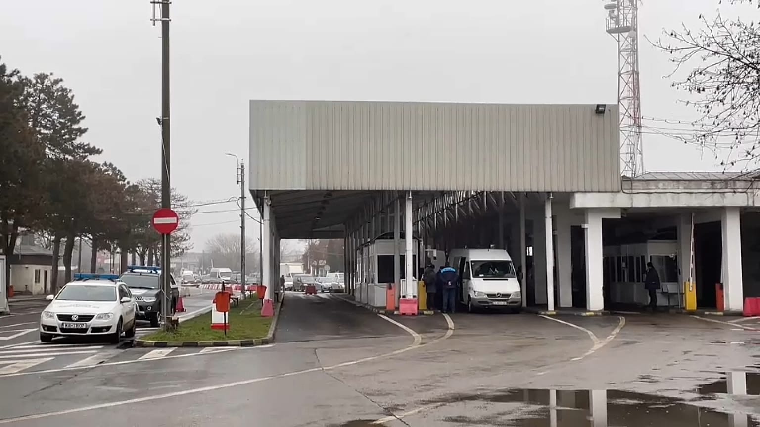 Un paso fronterizo entre Rumanía y Ucrania