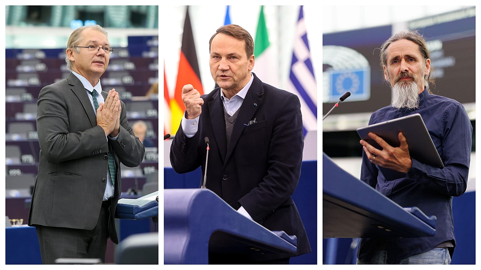 Philippe Lamberts, Radoslav Sikorski és Luke Ming Flanagan