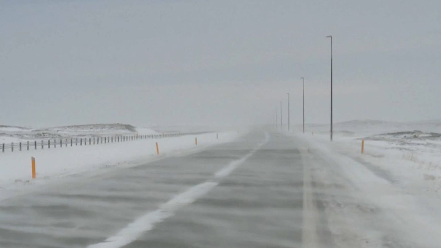 Strong coastal winds heavily affect routes in many areas with drifting snow.