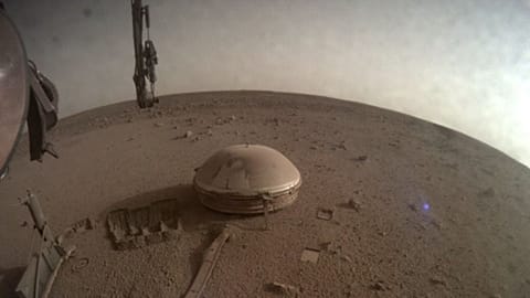 The last image sent from NASA's InSight lander
