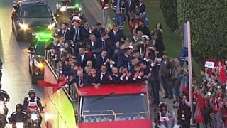 Das Nationalteam aus Marokko zurück in der Heimat nach WM in Katar