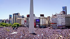 La Plaza del Obelisco de Buenos Aires, el martes 20 de diciembre de 2022