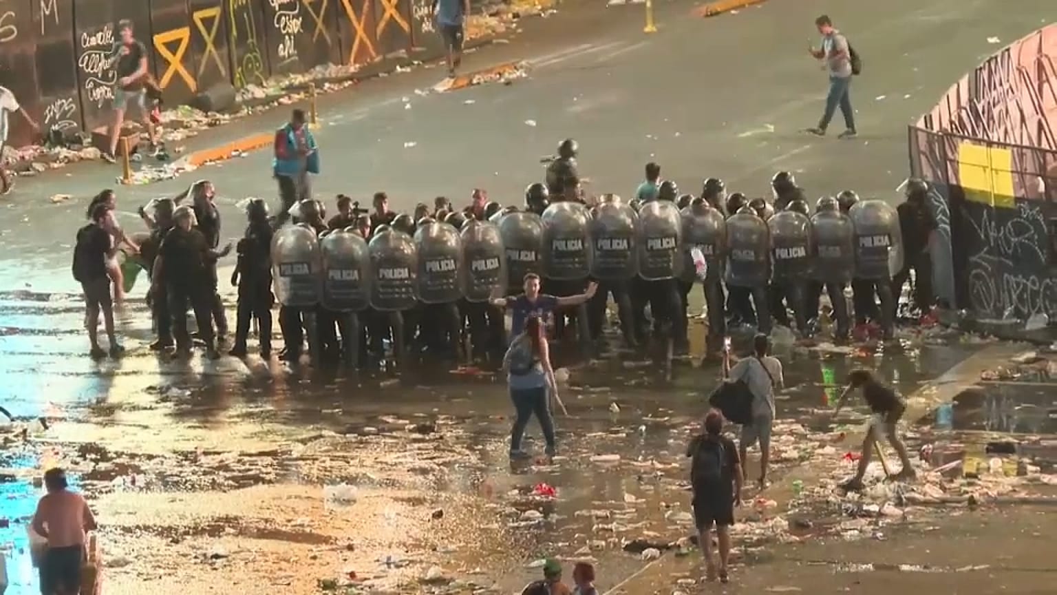 Disturbios en Buenos Aires durante las celebraciones por la conquista del Mundial