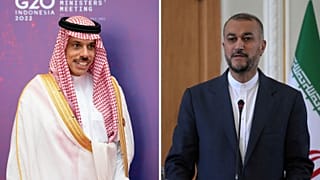 امیرعبدالهیان (تصویر راست) فيصل بن فرحان آل سعود (تصویر چپ)