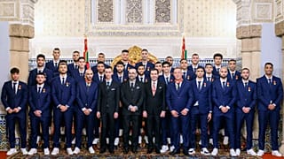 منتخب المغرب بمعية الملك محمد السادس 