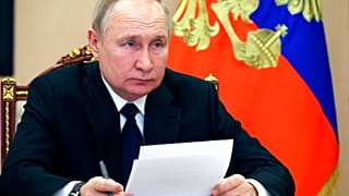 Russian President Vladimir Putin takes part in the launch ceremony of The Kovykta gas condensate field via videoconference in Moscow, 21 December 2022
