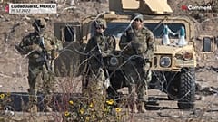 Das amerikanische Militär zeigt an der Grenze Präsenz.