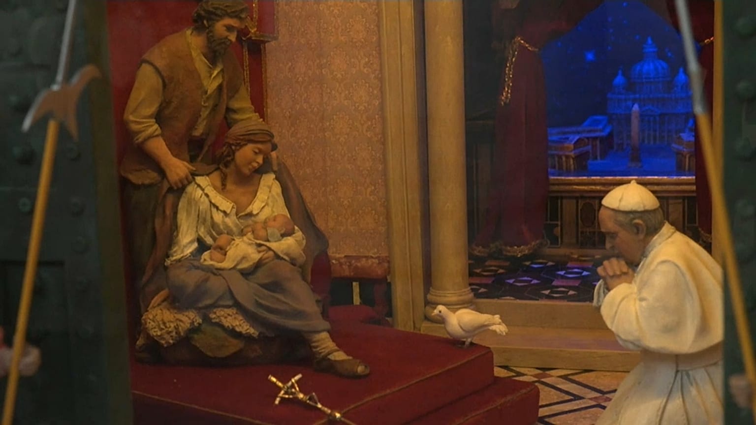 One of the Nativity scenes shown at the Vatican. 