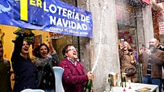 Feier nach der Verkündung der Gewinner in Spanien 