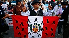 Manifestación de partidarios de Castillo en Lima