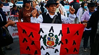 Manifestación de partidarios de Castillo en Lima