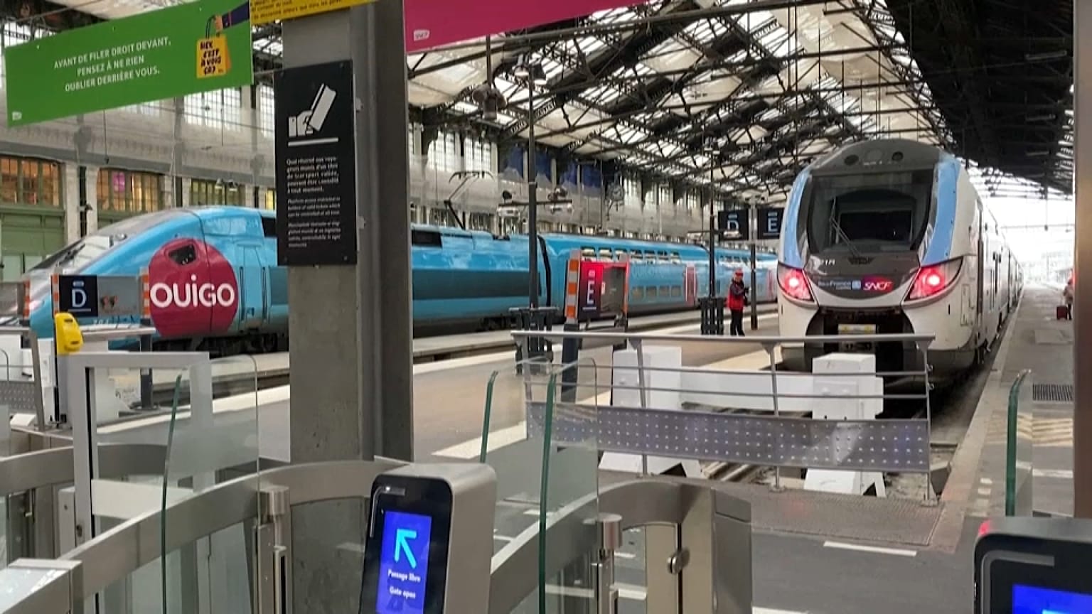 Ein Pariser Bahnhof an diesem Donnerstag