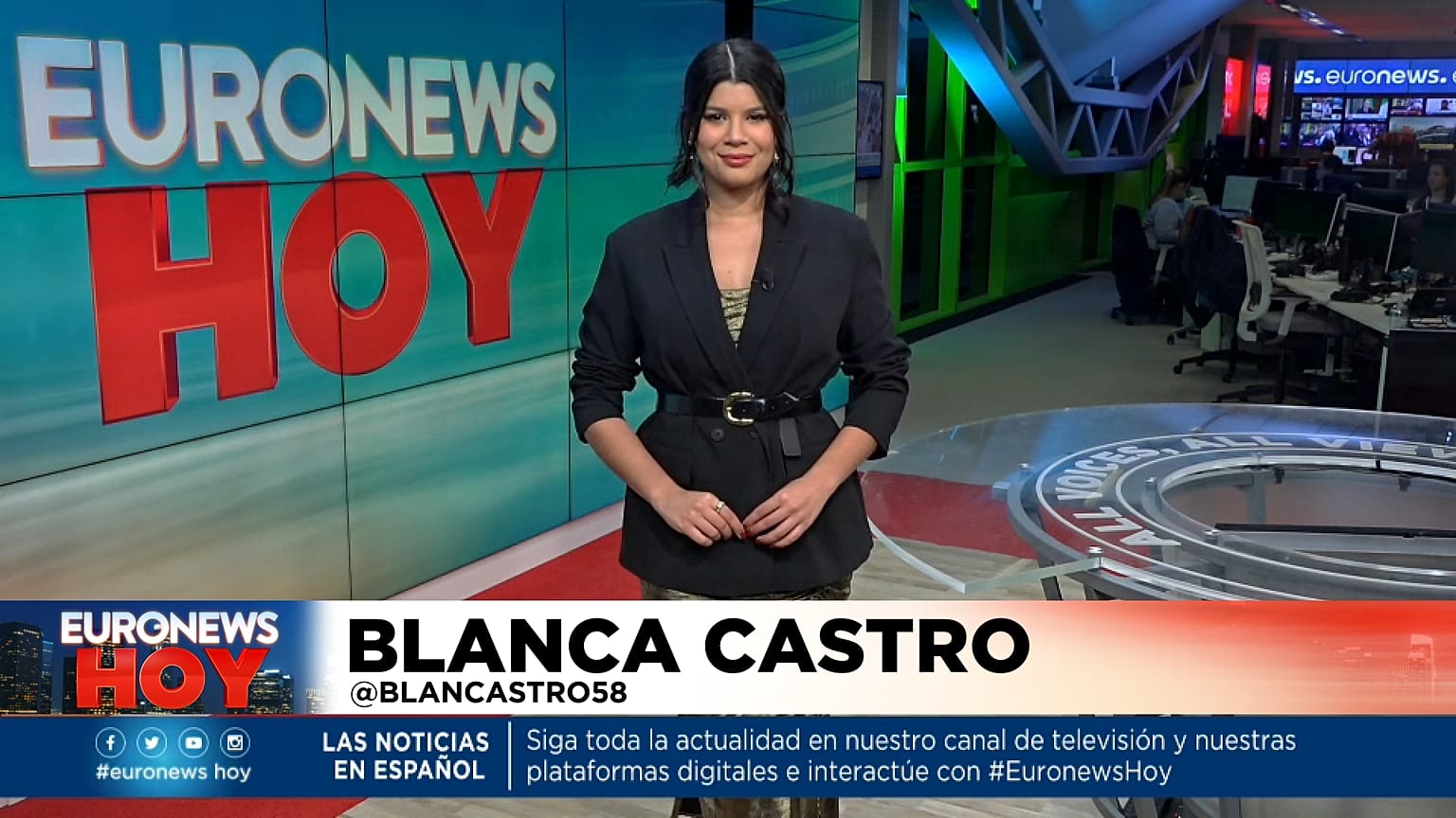 Blanca Castro presenta este viernes Euronews Hoy. 