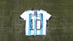 Einmalig: Das weltgrößte aufblasbare Messi-Trikot