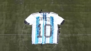 Einmalig: Das weltgrößte aufblasbare Messi-Trikot
