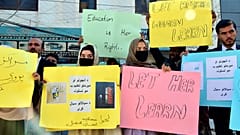Акция афганских студентов в Кветте – столице пакистанской провинции Белуджистан, 24 декабря 2022 года.