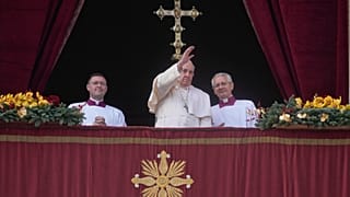 Der Papst auf dem Balkon des Petersdoms am 25.12.2022