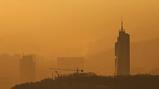 Skopje is cloaked in smog