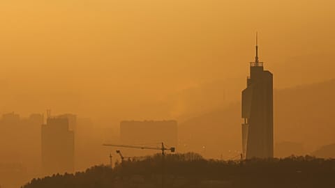 Skopje is cloaked in smog