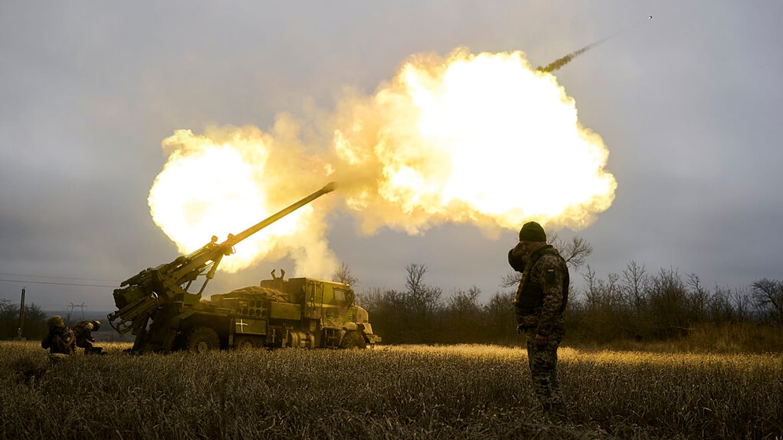 Französische Haubitze CAESAR der Armee der Ukraine im Einsatz