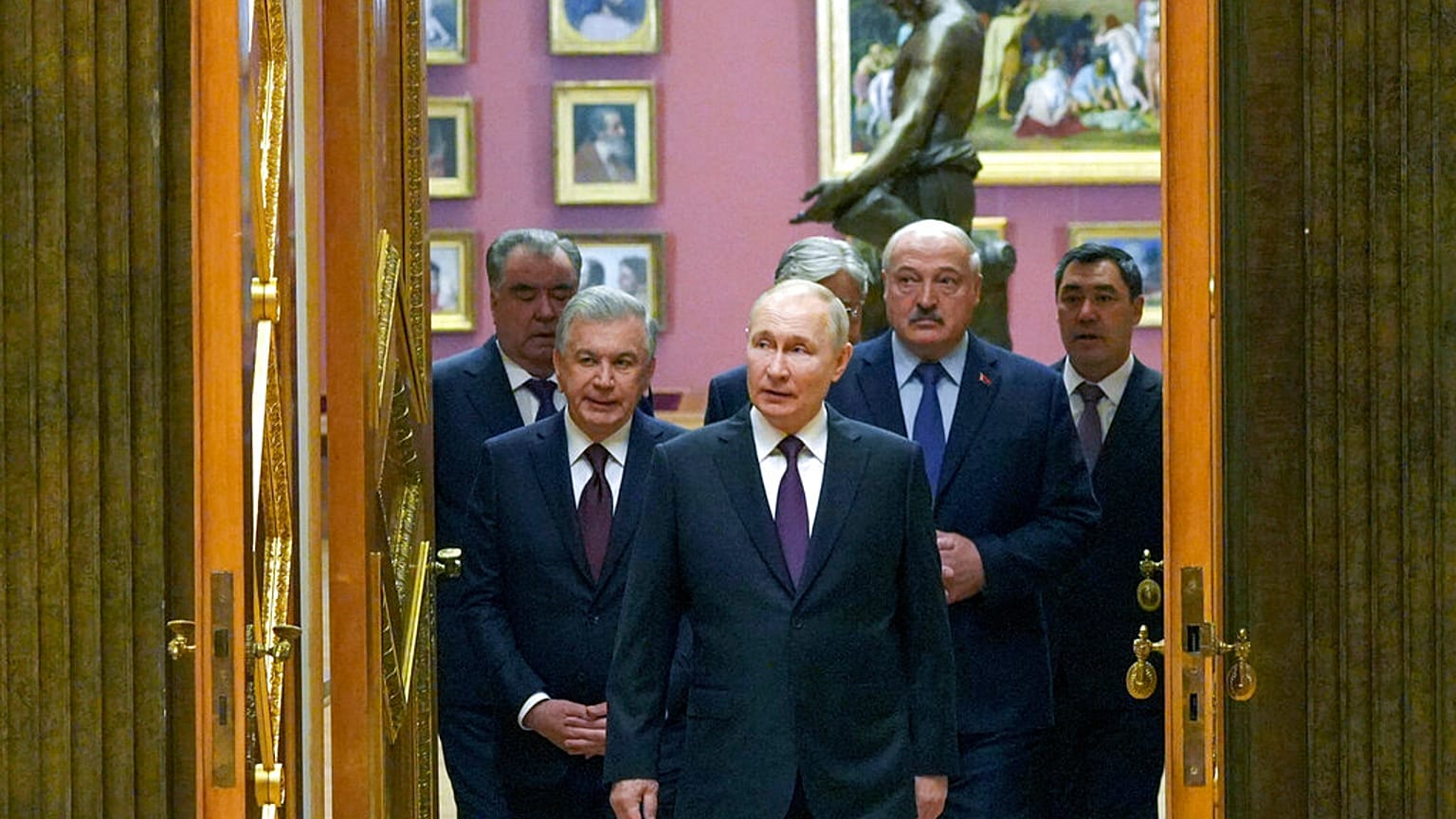 Russian President Vladimir Putin and Belarusian President Alexander Lukashenko during their meeting.