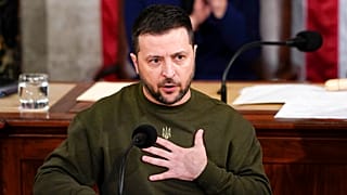 Le président ukrainien Volodymyr Zelensky devant le Congrès américain à Washington, 21 décembre 2022. 
