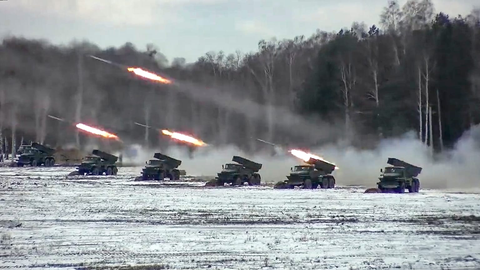 Российская военная техника в ходе совместных учений на территории Беларуси