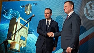 Polish defence minister Mariusz Błaszczak meets with French defence minister Sébastien Lecornu