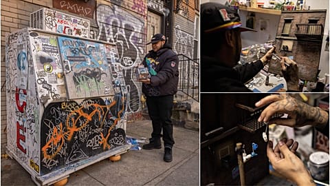 Brooklyn-based artist Danny Cortes recreates in miniature the urban scenery and hip-hop culture of New York.