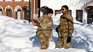 Nationalgardisten im Einsatz in der Stadt Buffalo