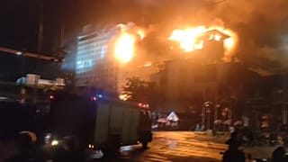 Feuer in Hotel-Casino in Poipet in Kambodscha