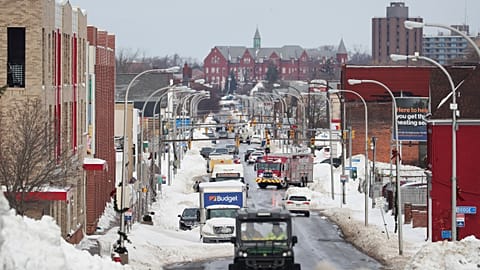Snow in Buffalo, New York