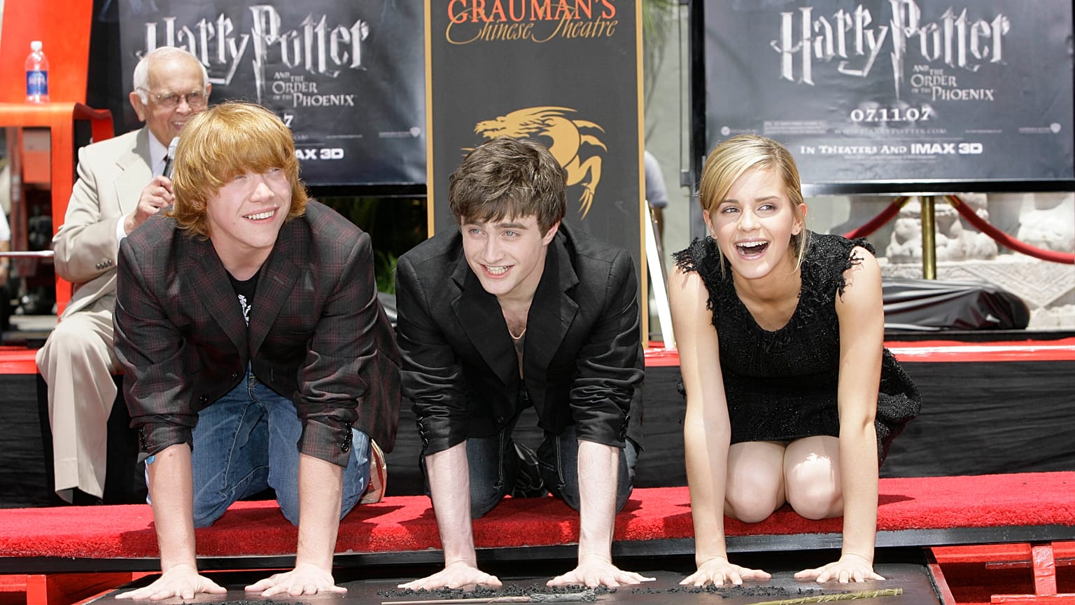 A Harry Potter filmek szereplői egy 2007-es premieren