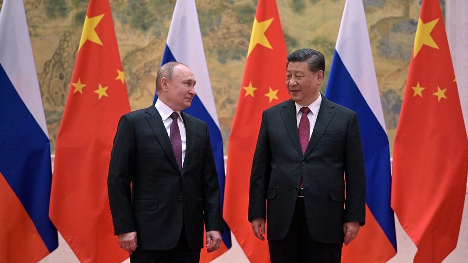 Russian President Vladimir Putin and Chinese leader Xi Jinping at a previous meeting. 