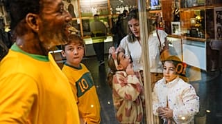 Großer Andrang im Pelé-Museum von Santos an diesem Freitag