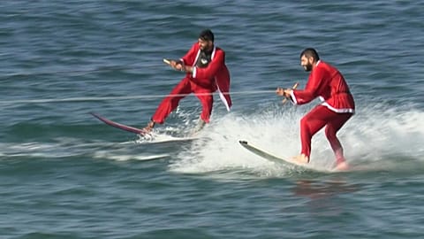 Water-skiing off Gaza