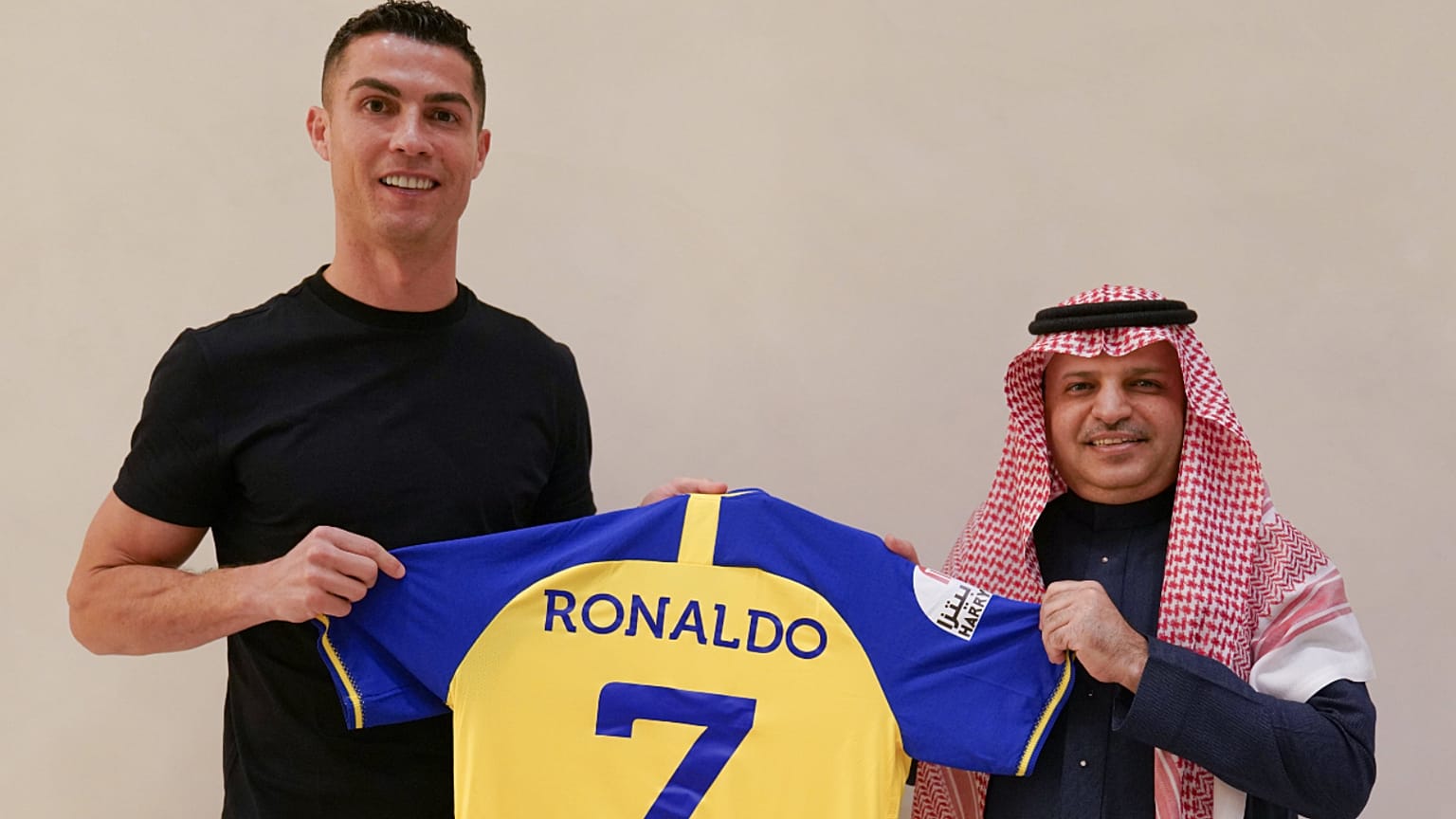 كرستيانو رونالدو بعد التوقيع للنصر