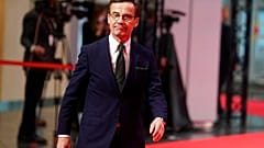 El primer ministro sueco Ulf Kristersson en la Cumbre de la Fuerza Expedicionaria Conjunta en Riga, Letonia, el lunes 19 de diciembre de 2022