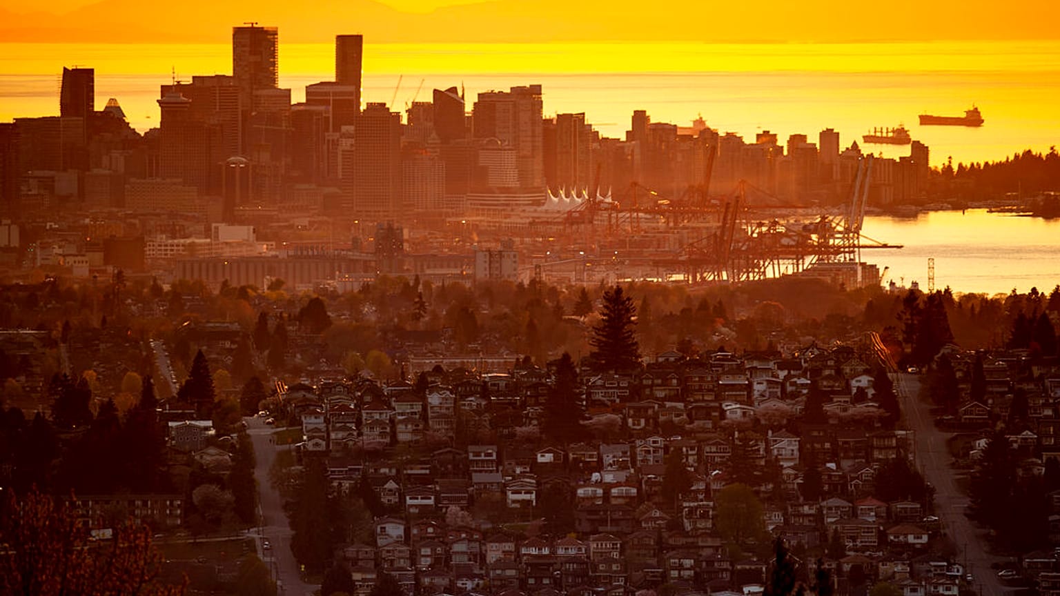 Vancouver'de gün batımı