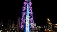 A Burj Kalifa Dubajban szilveszterkor